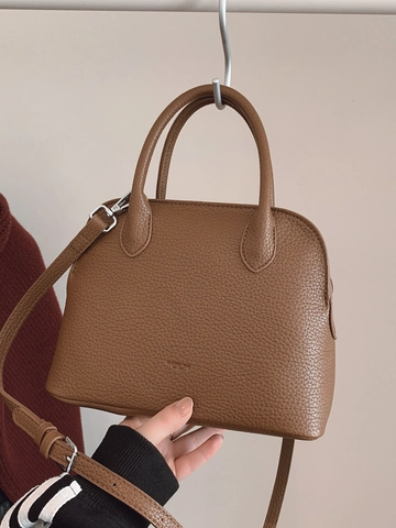 Sac à Bandoulière Coquille en Cuir PU Style Coréen pour Femme Sac à Main Décontracté avec Joli Pendentif Ours
