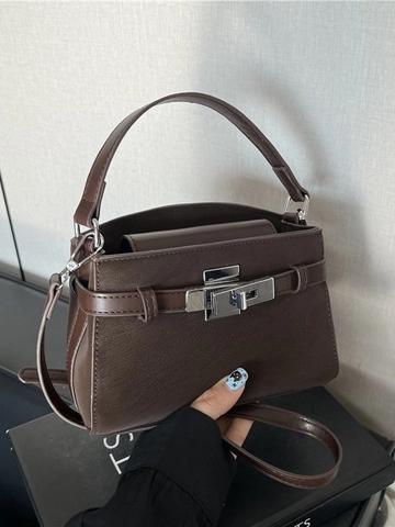 Borsa a Tracolla Patchwork in Pelle PU Vintage da Donna Borsa a Mano di Grande Capacità Con Chiusura in Metallo Semplice Urban