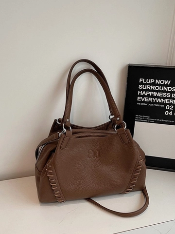 Bolso de Hombro para Mujer de PU Patrón de Lichi Gran Capacidad Bolso de Mano Viaje Bolso de Bandolera Correa Ajustable