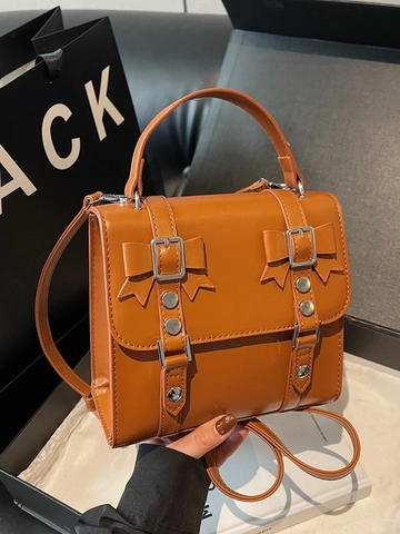Zaino da Donna in Pelle PU Retrò Multi-uso Borsa a Mano con Fiocco alla Moda Borsa a Tracolla Casual per Uso Quotidiano