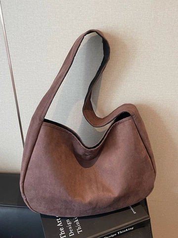 Retro Große Kapazität Wildlederimitat Tragetasche Für Damen Minimalistische Hobo Schultertasche Pendler Leopardenmuster Handtasche