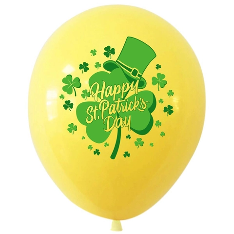 St Patrick's Day Latex Balloons Shamrock Rainbow Leprechaun Hat Lucky Gold Coins Printed Party Decoration Balloons