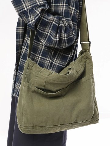Große Kapazität Gewaschene Leinwand Tote Bag Für Damen Japanischer Stil Vintage Multi Tasche Schulter Umhängetasche Handtasche
