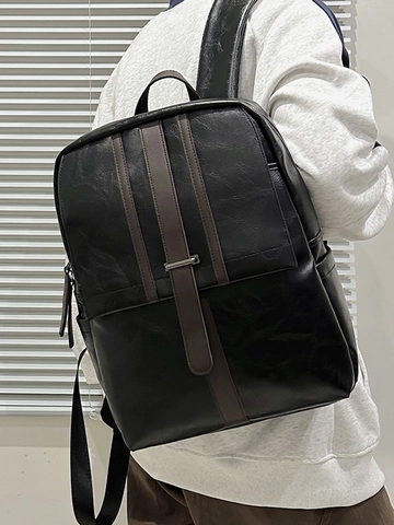 Dames PU Leer Mode Rugzak Zakelijk Casual Retro Laptoptas Grote Capaciteit Waterdichte Schooltas Voor Meisjes