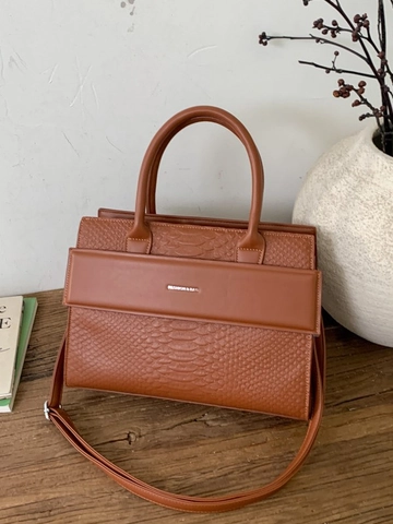 Damen Krokodilmuster PU Leder Tragetasche Mode Handtasche Verstellbarer Schultergurt Retro Büro Pendeltasche