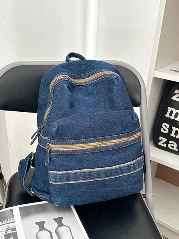 Vintage Gewaschen Denim Rucksack Für Damen Casual Große Kapazität Schultasche Retro Multi Tasche Reise Rucksack