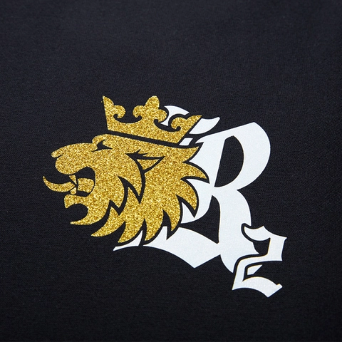 Felpa da Uomo Taglie Forti in Misto Cotone Con Stampa Leone e Lettere Pullover Vestibilità Comoda Casual Sportivo Streetwear