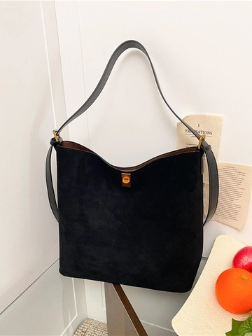 Vintage Große Kapazität Wildleder PU Leder Tote Bag Für Damen Leopardenmuster Eimer Schultertasche Mit Metallschloss Pendeln Handtasche