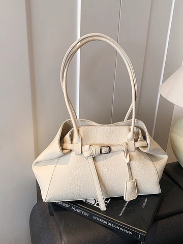 Borsa Sottobraccio in Pelle PU Retro Grande Capacità per Donna Moda Pendolare Borsa a Tracolla Design a Cucitura Casual
