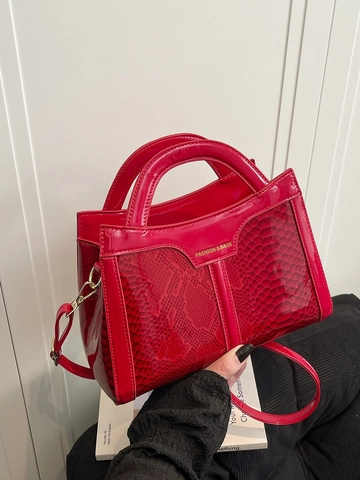 Bolso Cruzado de Cuero PU con Estampado de Serpiente Vintage para Mujer Bolso de Mano con Costuras en Contraste Asa y Correa Ajustable