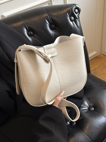 Bolso Bandolera de Mujer en Cuero PU con Patrón de Lichi y Pochette Bolso de Hombro Urbano Simple Elegante para Uso Diario
