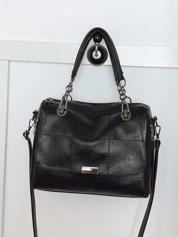 Dames Vintage Gewatteerd PU Lederen Tote Bag Mode Schoudertas Met Kettingriem Grote Capaciteit Casual Crossbody Handtas