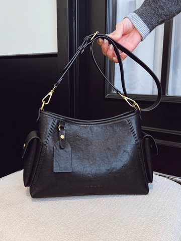 Vintage PU Leather Underarm Bag For Women Fashion Solid Color Shoulder Crossbody Bag With Adjustable Strap Commuting Handbag