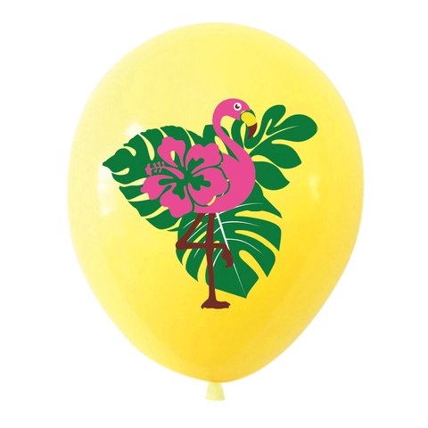Hawaiian Tropical Party Decorations Flamingo Pineapple Palm Tree Printed Latex Balloons For Birthday Beach Party Decor