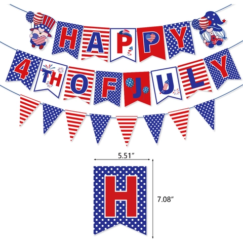 USA Unabhängigkeitstag Thema Party Dekorationen 4 Juli Banner Luftballons Patriotic Stars Stripes Dekor Zubehör