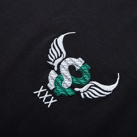 Übergröße Herren T-Shirt Chinesischer Stil Bestickt Baumwolle Lässig Locker Kurzarm Top Schwarz Streetwear Sommer Tee