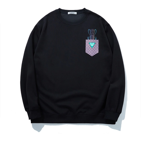 Sweat-shirt Homme Grande Taille Mélange de Coton Col Rond Manches Longues Imprimé Lapin Cartoon Décontracté Streetwear Mode Pullover