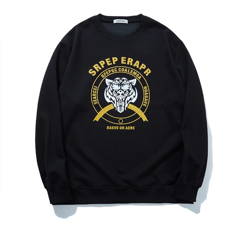 Sudadera de Talla Grande para Hombre con Estampado de Tigre Informal Corte Holgado Manga Larga Cuello Redondo para Otoño