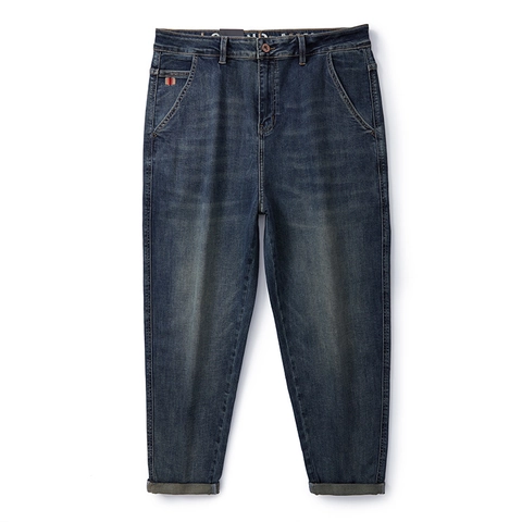 Herren Retro Gewaschene Gerade Jeans Übergröße Lockere Distressed Denim Hose Baumwollmischung Herbst Mode Lange Hose