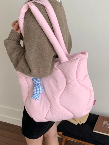 Bolso Tote Acolchado Estilo Coreano para Mujer Bolso de Hombro Acolchado Color Sólido Gran Capacidad Ligero Bolso Nube