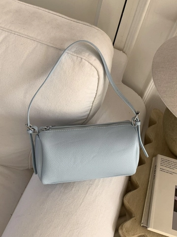 Women Fashion PU Leather Lychee Pattern Cylindrical Shoulder Bag Retro Minimalist Pillow Handbag With Adjustable Strap Daily Use