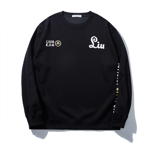 Men Plus Size Sweatshirt Cotton Blend Long Sleeve Crew Neck Letter Print Loose Pullover Sporty Casual Top Big Tall Apparel