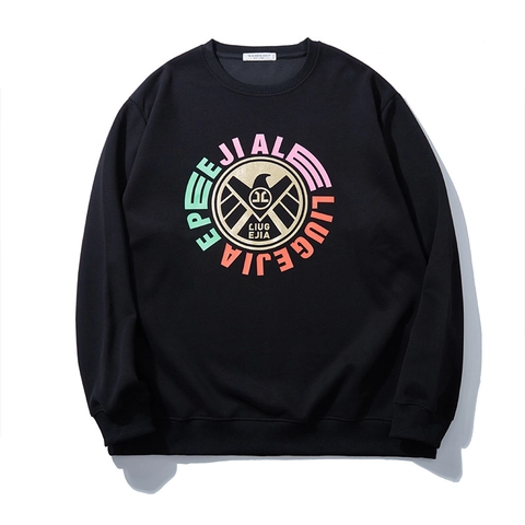 Men Plus Size Sweatshirt Autumn Cotton Blend Letter Print Loose Pullover Round Neck Long Sleeve Casual Streetwear Top