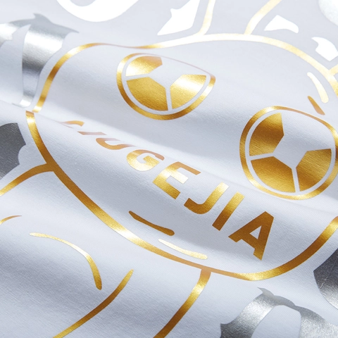 Men Plus Size T-Shirt Streetwear Rabbit Print Bronzing Cotton Blend Oversized Short Sleeve Casual Tee Summer Top Black White