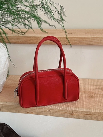 Borsa Boston in Pelle PU Vintage da Donna Borsa a Mano Semplice con Cuciture Urbana Tracolla Versatile Borsa a Spalla da Pendolare