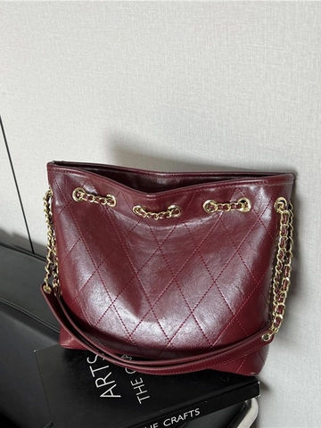 Sac Fourre-tout Femmes Grande Capacité Matelassé Losanges Cuir PU Mode Bandoulière Chaîne Dorée Sac à Épaule Rétro Navettage Main