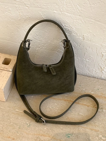 Women PU Leather Hobo Crossbody Bag Retro Crescent Shoulder Bag With Contrast Stitching Minimalist Commute Handbag