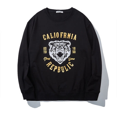 Heren Plus Size Sweatshirt Katoenmix Streetwear Beer Grafische Metallic Letteropdruk Ronde Hals Lange Mouw Casual Top