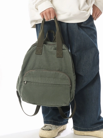 Mochila de Gran Capacidad para Mujer Poliéster Casual Color Sólido Ligera Bolsa de Viaje Moda Bolso de Mano Bolso de Bandolera