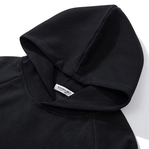Sudadera con Capucha para Hombre Tallas Grandes Manga Ranglán Corte Holgado Mezcla de Algodón Gruesa Color Sólido Hoodie