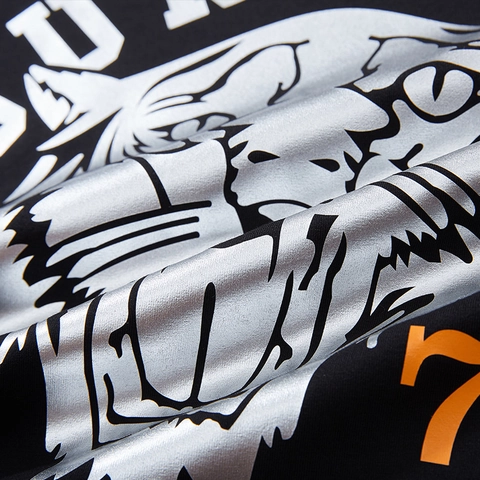 Men Plus Size Cotton T-Shirt Graphic Tiger Head Print Short Sleeve Crew Neck Loose Fit Casual Streetwear Breathable Top