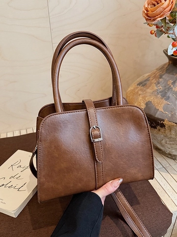 Vintage PU-Leren Handtas Voor Dames Retro Crossbody Tas Met Handvat Stijlvolle Schoudertas Tote Bag Voor Dagelijks Woon-Werkverkeer