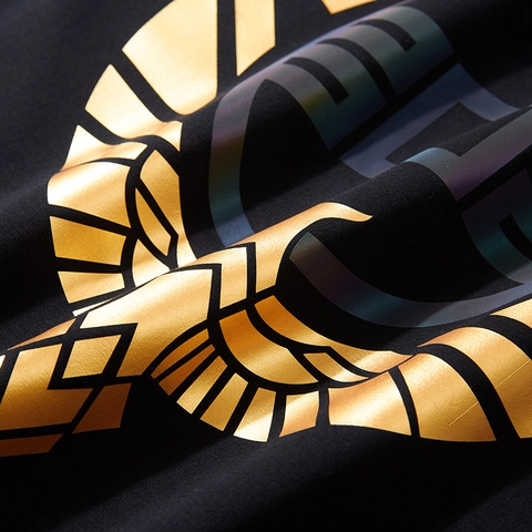 Ανδρικό T-shirt σε Μεγάλο Μέγεθος με Μακριά Μανίκια και Χρυσοτυπία Αετού Μείγμα Βαμβακιού Θερμικό Τοπ Φθινόπωρο Χειμώνας Casual Streetwear