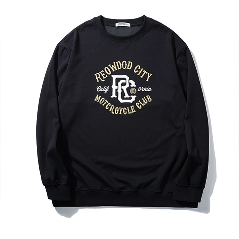 Sudadera de Talla Grande para Hombre Oversized Estampado de Letras Algodón Fleece Pullover Deportivo Casual Retro Americano Invierno