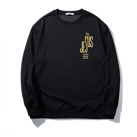 Sweat-shirt en Coton Grande Taille pour Hommes Imprimé Lettres Bronzées Col Rond Manches Longues Pullover Oversize Hauts de Sport