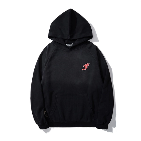 Chándal de Talla Grande para Hombre Conjunto de Sudadera con Capucha y Pantalones Bordado Mezcla de Algodón Sudadera Pantalones Deportivos