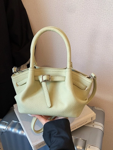 Vintage Falten PU Leder Handtasche Mit Kaffeetassen-Anhänger Schicke Crossbody Tote Bag Für Damen Alltag Büro