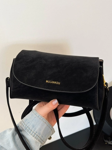 Women French Retro Frosted PU Leather Crossbody Bag Casual Cylinder Shoulder Bag With Gold Hardware Solid Color
