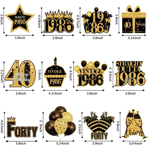 Set di Decorazioni a Spirale Pendenti Nero Oro per 30 40 50 Compleanno Vortici Pendenti Carta Glitterata Ornamenti Festivi per Soffitto Decorazione Festa Adulti