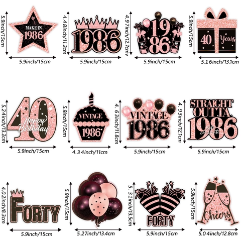 Decorazioni Appese per Festa di Compleanno Oro Rosa Nero Rosa Spirale Ornamenti Anniversario Tema Decorazioni Per Adulti Carta PVC