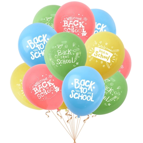 Back To School Party Decoration Latex Balloons Welcome Printed School Supplies Classroom Layout Celebration Props