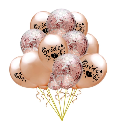 Palloncini in Lattice Bride To Be Oro Rosa Con Coriandoli Paillettes Per Matrimonio Addio Al Nubilato Decorazione Festa Forniture Hen Party