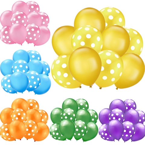 Polka Dot Latex Balloons For Wedding Birthday Party Decoration Multicolor Inflatable Decorative Balloons For Celebration