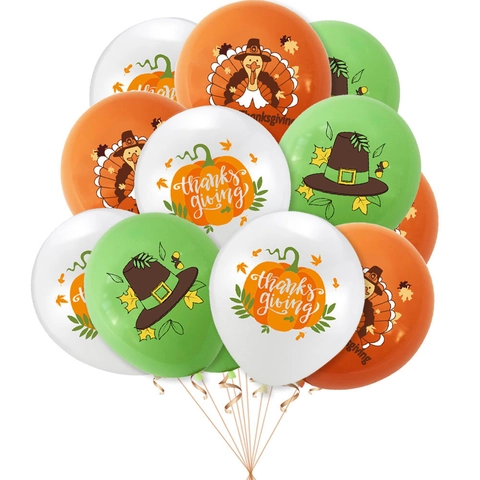 Palloncini in Lattice per Festa del Ringraziamento Stampa Tacchino Zucca Cappello da Pellegrino Foglia di Acero per Decorazione