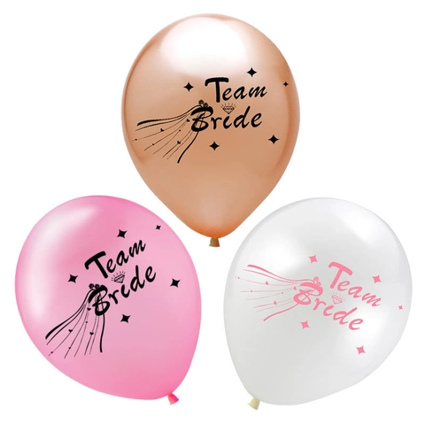 Team Bride Latex Balloons Romantic Bridal Shower Prints For Wedding Decorations Heart Diamond Pattern Women Party Supplies