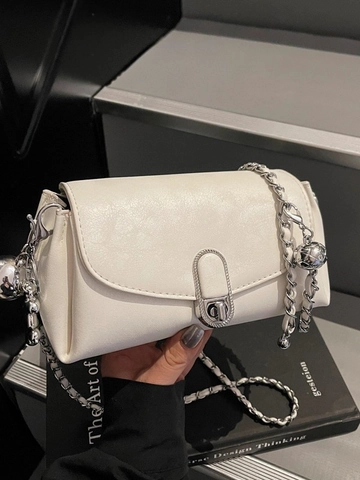 Damen Mode PU Leder Umhängetasche Elegante Kette Schultertasche Kleine Quadratische Tasche Mit Ballonhund-Anhänger Täglich